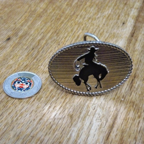 Children's belt buckle, bucking bronco cowgirl, Beltz4Kidz brand - Picture 2 of 4